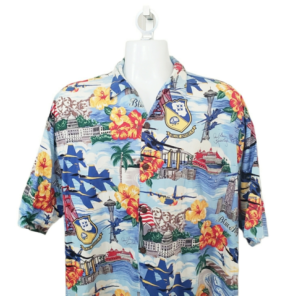 ‼️SOLD‼️ US Navy Art By Gavin Blue Angels Hawaiian - Picture 7 of 16